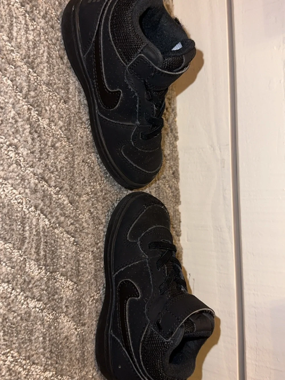 Nike Kids Black High-Top Strap Sneakers